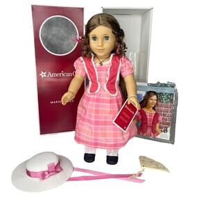 American Girl Of Year Marie Grace Doll Meet Outfit Accessories Necklace Hat Fan